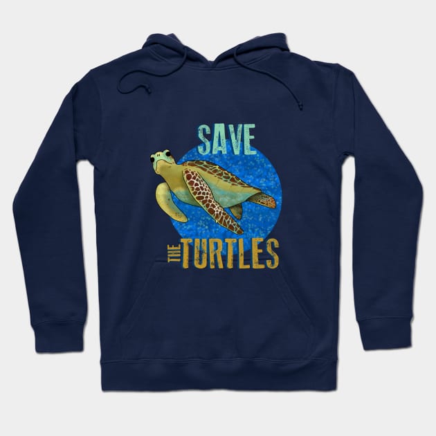 Save the turtles Hoodie by cariespositodesign